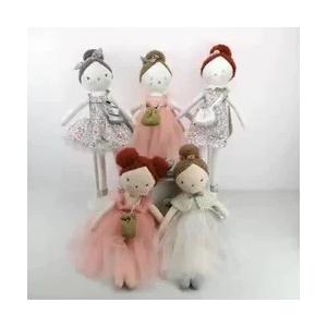 China Wholesale Stuffed Toy Lovely Rag Girl Doll Wearing Tutu Dress Plush Ballet Doll Soft Toys supplier