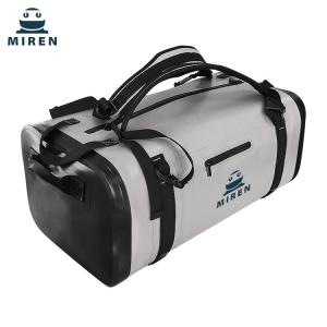 TPU Material 50L Waterproof Duffel Bag Light Gray For Outdoor Travel