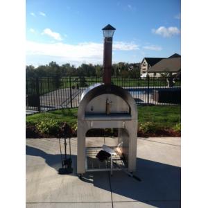 China 4 Wheels Stainless Steel Pizza Oven Outdoor 900mm Wood Fired Pizza Oven supplier