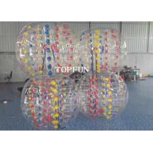 China Funny 0.8mm Inflatable Bumper Ball With Colored D Rings Welding Strong supplier