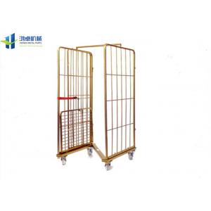 China Warehouse Wire Cage Trolley 2 Side Folding 500-1000kg Load Capacity supplier