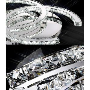 Postmodern Bedroom Led Crystal Wall Lamp 24W Height 28cm