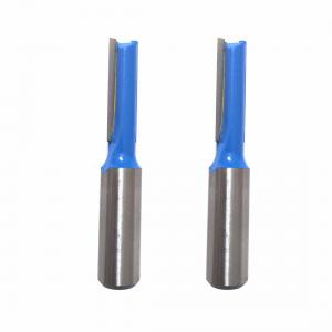 Double Flute Carbide Tipped Router Bits / Straight Cut Router Bit For Wood Working