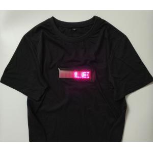 wholesale Programmable rolling message Couple LED Flashing T-Shirt Night Club Wear power supply by 2pcs CR2032 batteries