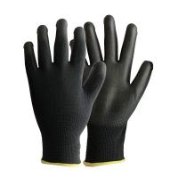 China Anti-Static PU Coated Polyester Knitted Gloves for Construction 13 Gauge CE Certified on sale