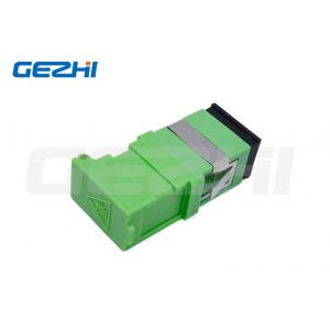 Sc Side Shutter Fiber Connector Adapters Without Flange Green Metal Clamp Laser