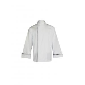 215 GSM Long Sleeve Chef Jacket With Black Pipings And Mesh Construction