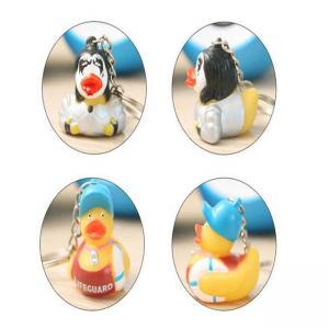 Children Funny Mini Duck Keychains Soft PVC Eco - Friendly Material OEM / ODM