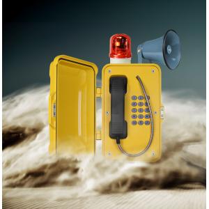 China Loud Speaker Dust Proof Watertight Telephone With Warning Lamp For Noisy Industry supplier