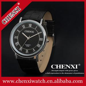 China Fashion Watch Supplier in China Cheap Price Wristwatches Unisex Rose Gold Leather Watch Quartz Men Watch supplier
