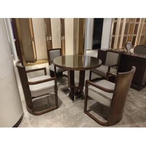 ISO18001 Hotel Restaurant Furniture Low Back Wooden Chairs Non Retractable