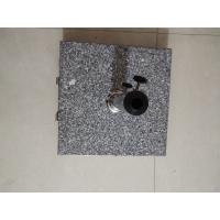 China Hand Carry Square Natural Granite Parasol Base, Sun Umbrella Wheel Stone Base on sale