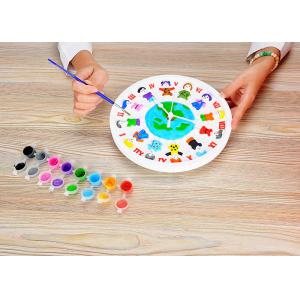 DIY Painting Battery Powered 9 " Wall Clock Art And Craft Kits For Children