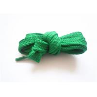 China Polyester Oval Shoe Laces / Green Shoe Laces Custom Printed Durable on sale