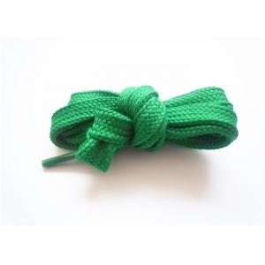Polyester Oval Shoe Laces / Green Shoe Laces Custom Printed Durable