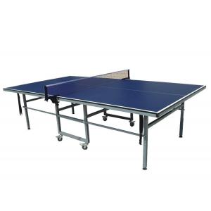 Double Folding Inside Table Tennis Table , Blue Top Mid Size Ping Pong Table For Office