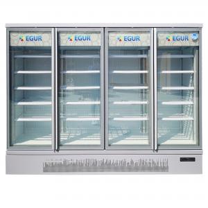 China Stylish Swing 	Upright Glass Door Fridge Commercial Beverage Refrigerator Glass Door supplier