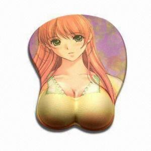 China Gel Wrist Mouse Pad with Lycra Cloth Surface, Gel Wrist and PU Base on sale 