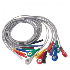 China Din 1.5 Holter Record 10 Leads TPU Patient Cable  For Ecg Machine supplier