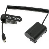 China Alvin'S Cables USB C Type C PD To EN-EL15|EP-5B Dummy Battery Coiled Power Cable For Nikon Z5 Z6 Z7 Z6II Z7II D500 D600 on sale