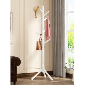 Sturdy Triangle Tree Wood Coat Rack Hanger Stand for Entryway