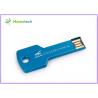 China Blue / Green Metal Key Shaped USB Flash Drive Customized Logo wholesale