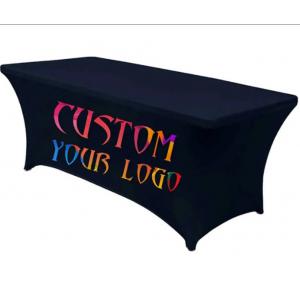 4ft 6ft Trade Show Table Throw Event Exhibition Polyester Custom Table Cloth Printing