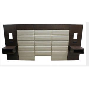 China Luxury Twin Size Bed Headboard Solid Birch Wood Commercial Hotel Furniture supplier