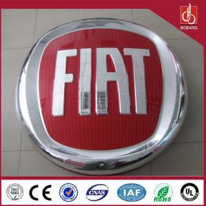 China LED chrome coating film car logo sign, backlit car logo emblem supplier