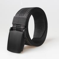 China 125cm Length Fabric Web Belt Zinc Alloy Buckle Army Belts With Buckle 3.8cm Width on sale