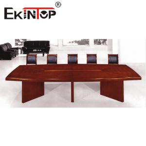 Mesa longa para conferência em madeira maciça, verniz, mesa e cadeira, combinação de mesa de treinamento