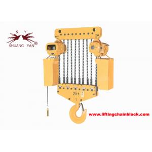 China 25T / 55000lb Electric Motor Chain Hoist With Beam Trolley supplier
