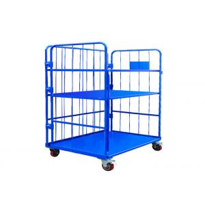 China Corrosion Protection Metal Cage Trolley 1000kg Capacity For Milk Transport supplier