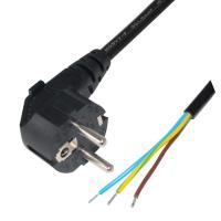 China 10M EU CEE7/7 3pin Plug Black Ac Set Angle Plug Cable Standard Vde Extension Power Cord on sale