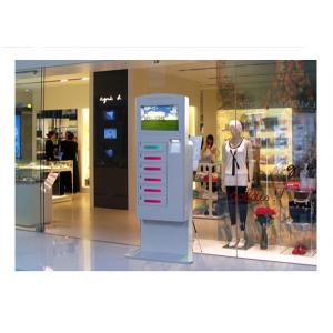 OEM Cell Phone Charging Stations Video Advertising Automatical Smart Kiosk Interactive Information