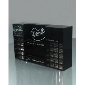 China Black Acrylic Pop Display Cosmetic Retail Countertop Displays Stand Cases With OEM supplier