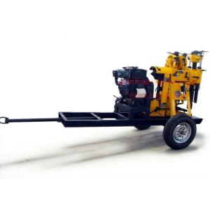 China 180m Small Trailer Mounted Portable Borehole Drilling Rig For Surface Water Well Drilling supplier