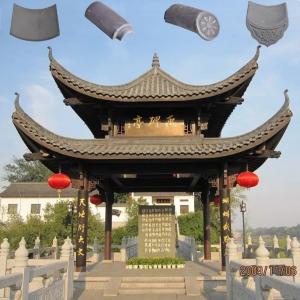 China Garden Pagoda Material Unglazed Clay Roof Tiles For Building Repairing Replacement supplier
