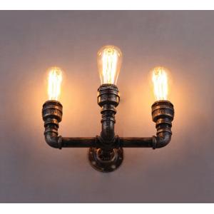 China Antique  Filament Bulb Wall Lights Water Pipe Wall Lamp  Antique Bronze Finish supplier