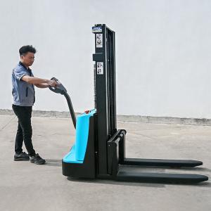 intelligent Semi Electric Stacker 1.5 Ton Capacity , Electric Walkie Pallet Stacker battery operated pallet stacker
