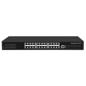 Factory Price 10G switch 24 Port Ethernet Fiber Switch Desktop L3 Managed Network Switch AC100-240V 1U Rack