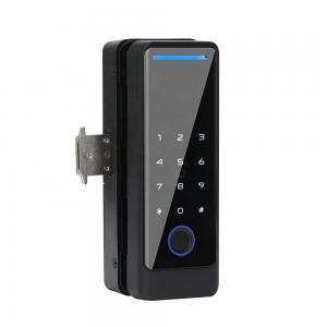 China Sliding Glass Door Smart Lock Tuya APP Bluetooth Fingerprint Rim Lock supplier
