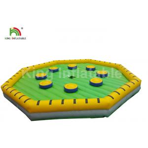 China Outside Yellow Challenge Inflatable Meltdown Sport Game With Rotative Machine supplier