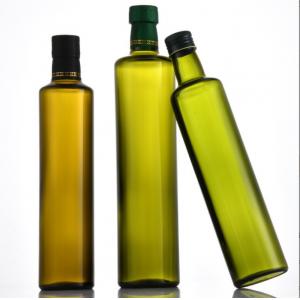 Glass Collar 100ML 250ML 500ML Clear White Black Olive Oil Bottle with Measurement