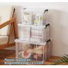 10L Clear Household Reusable Stack Plastic Storage Boxes, Transparent Household