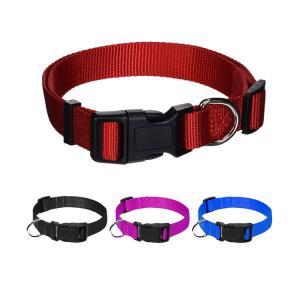 Adjustable Classic Dog Training Collars Solid Colors Reflective Dog Collar