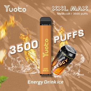China energy drink flavor Yuoto xxl Max 3500 Puffs Disposable Vapewholesale disposable vape Mesh Coils Leather Surface 9ml supplier