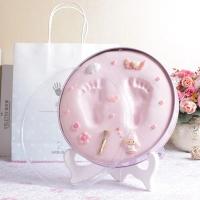China Home Decoration Baby Keepsake Tin Box For Kids Hand / Footprint Frame for sale