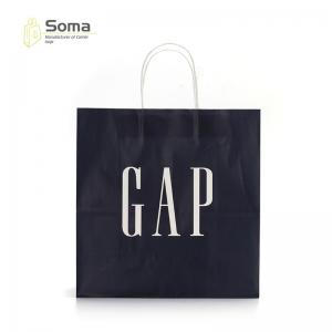 Fancy Customized Black Luxury Gift Kraft Paper Shopping Bags