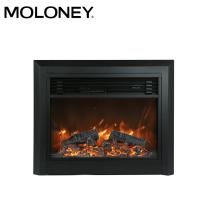 China 867mm TV Stand Wood Burning Fireplace Insert Classical Monochrome Flame on sale